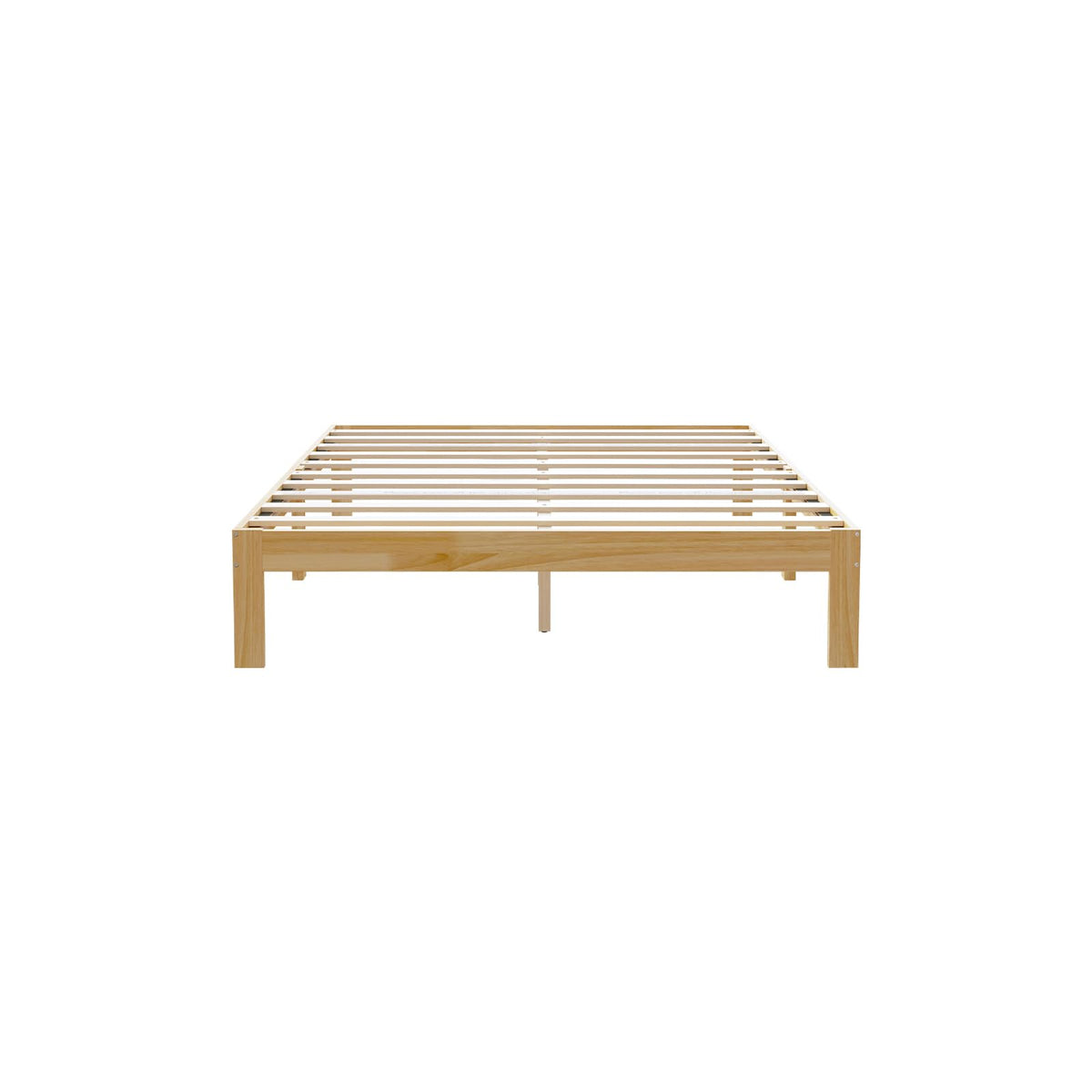 Novilla 12 Inch Wooden Full Size Bed Frame, Classic Solid Wood Platform Bed Frame Full Size, Sturdy Wood Slat Support, No Box Spring Needed, Easy Assembly, Pine