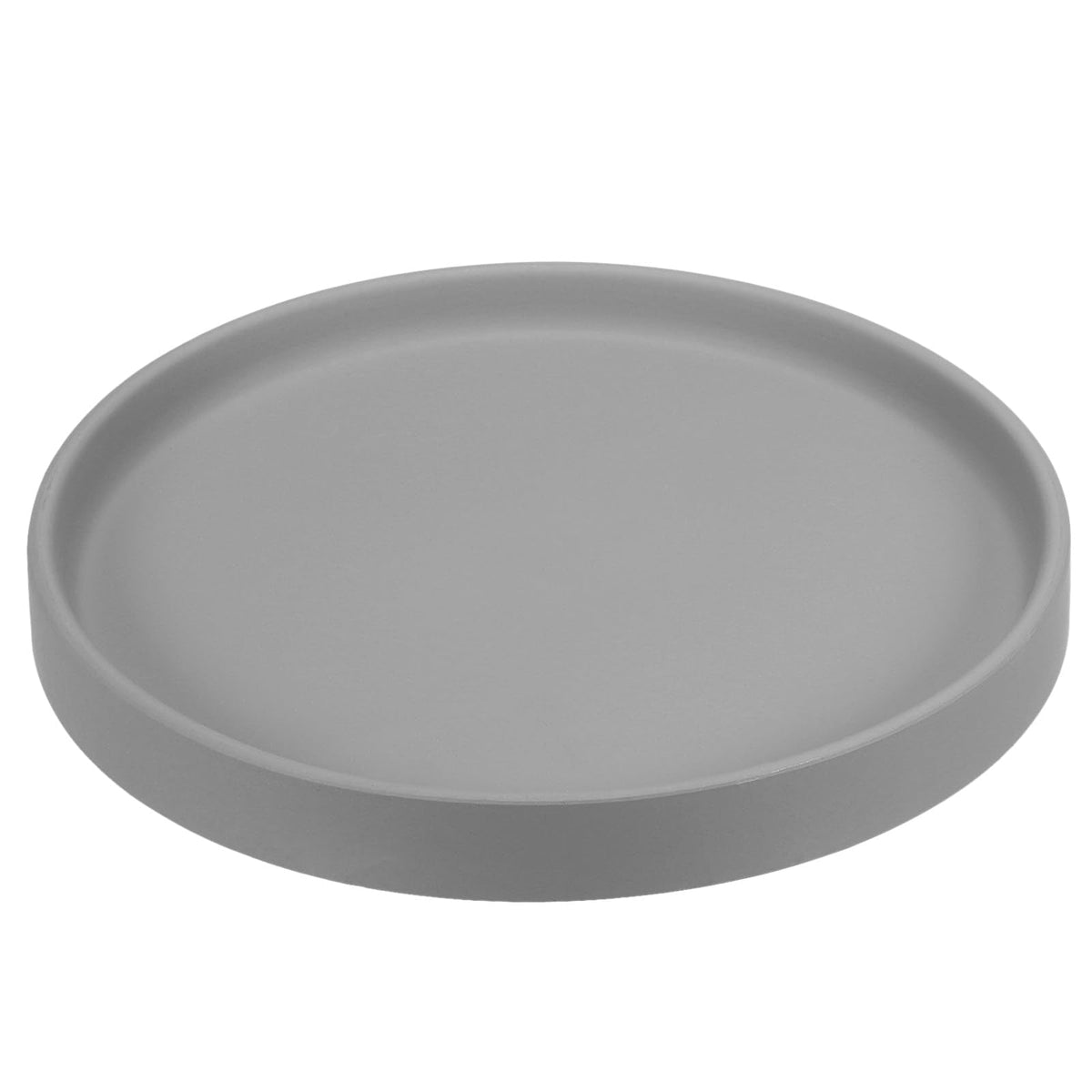 PATIKIL 7.7 Inch Round Ceramic Plant Saucer, Plant Saucer Tray Flower Planter Drip Tray for Indoors Outdoors Patio Balcony, Dark Gray