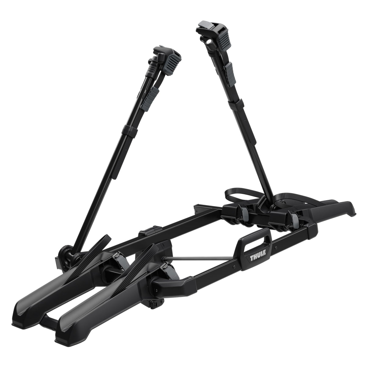 Thule Outpace 2 Bike Hitch Rack - Compact & Lightweight Platform Bike Rack - Foldable Design - Fits Most Bike Styles - 110lb Capacity 55lbs per Bike - 2" & 1.25" Hitch Compatibility