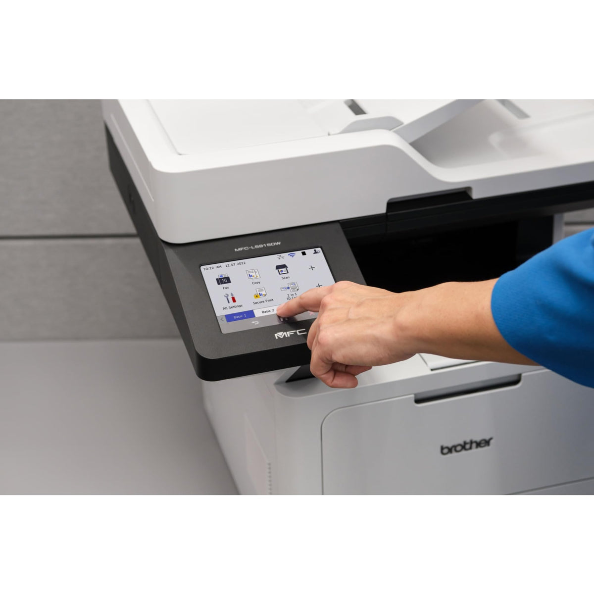 Brother Professional Laser Printer All-in-One with Scanner and Copier, High-Speed 50 ppm Monochrome Printing, Wireless Network Ready, Dual-Band WiFi, Auto 2-Sided Print (MFC-L5915DW)