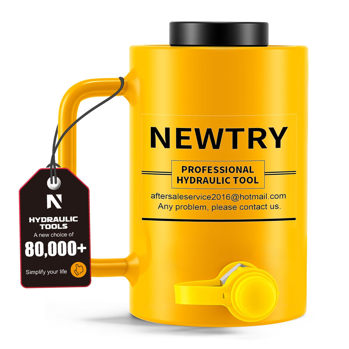 NEWTRY 30 ton Hydraulic Hollow Jack Cylinder 2’’ Stroke Porta Power Ram Industrial Lifting Jack Retract Automatically