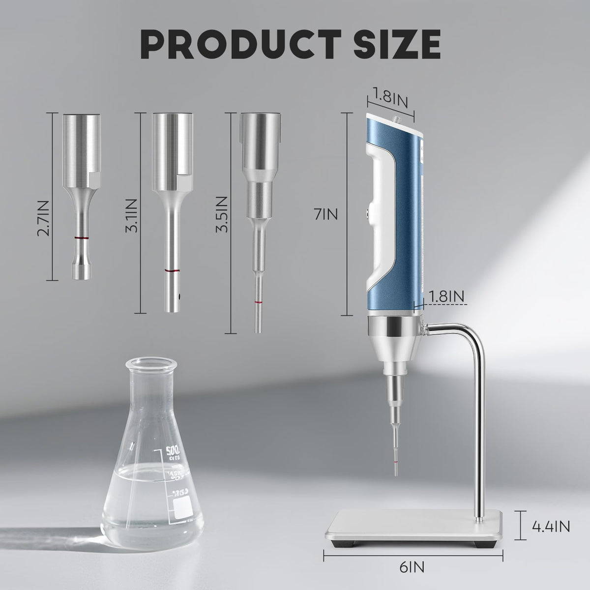 CGOLDENWALL Ultrasonic Homogenizer Handheld Portable Sonicator Processor Cell Disruptor Mixer with Stand (8mm Probe, 50-300mL, 300W)