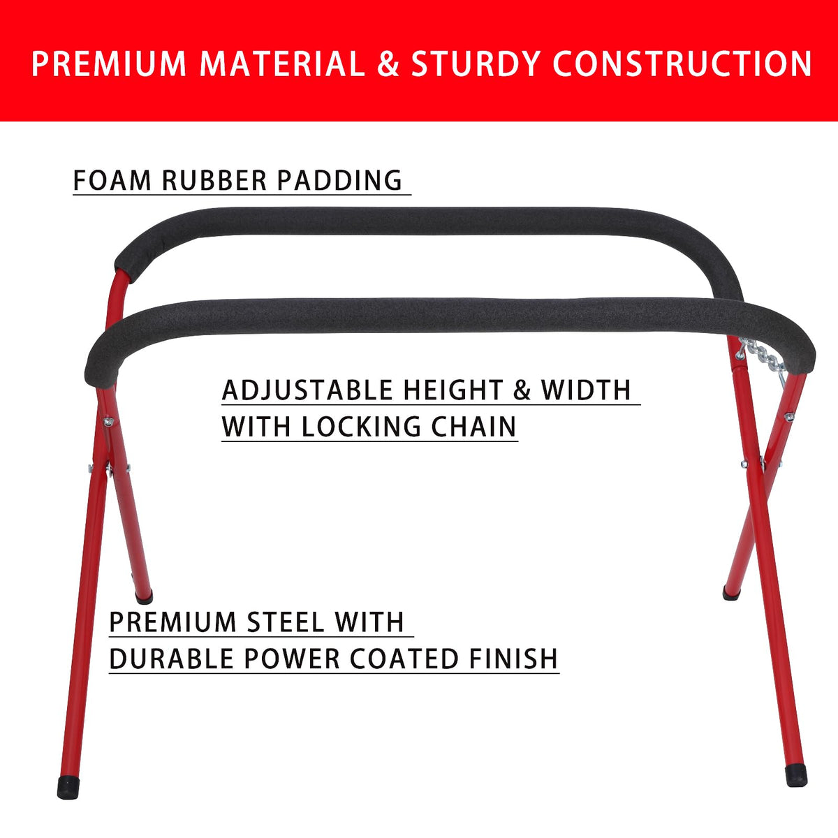 Portable Workbench Folding Work Stand, 2Pack 1,000 Pound Capacity Foldable Work Table, Heavy-Duty Bumper Stand for Garage and Shop in Red