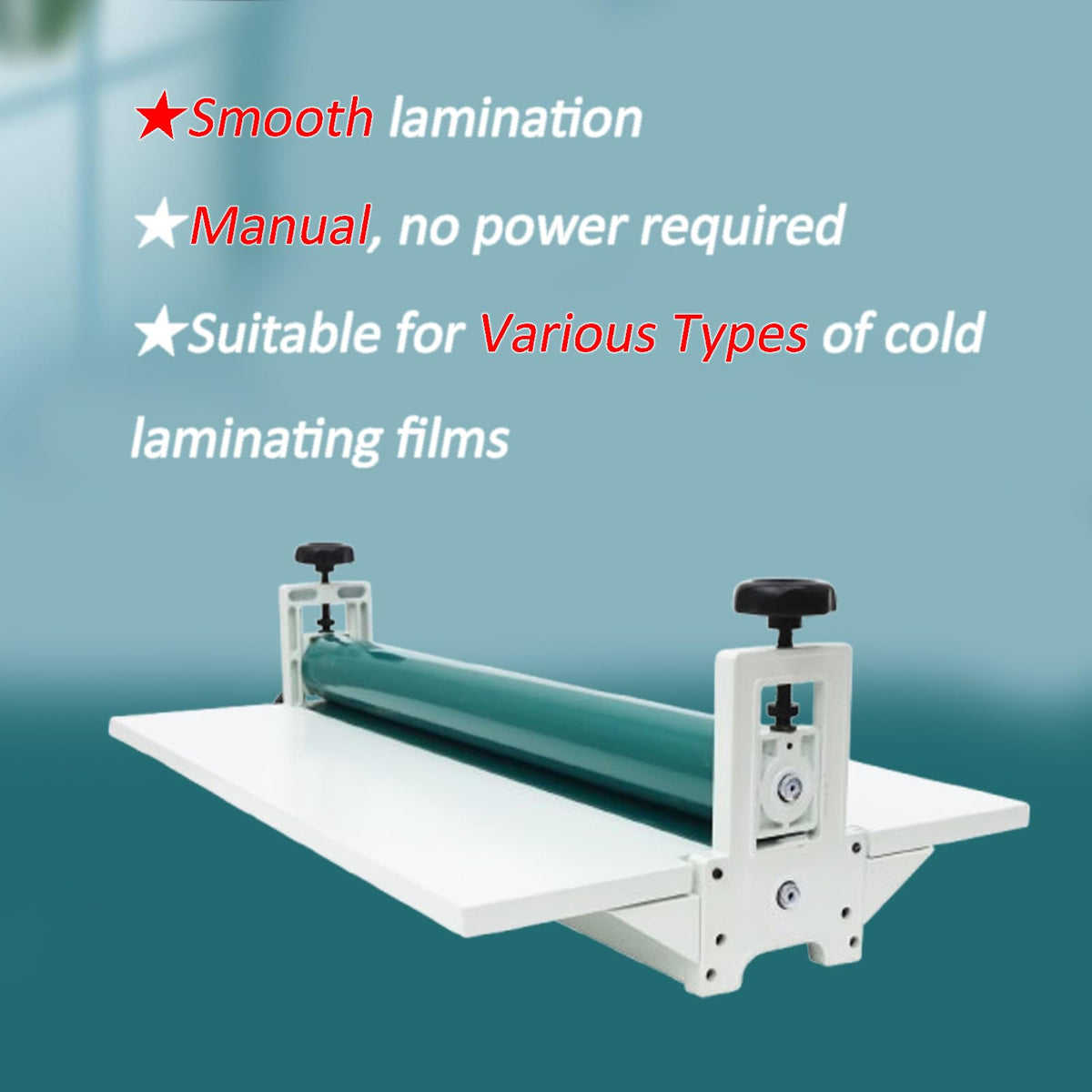 INTBUYING All Metal Frame 14inch 360mm Manual Cold Roll Laminator Mount Laminating Machine