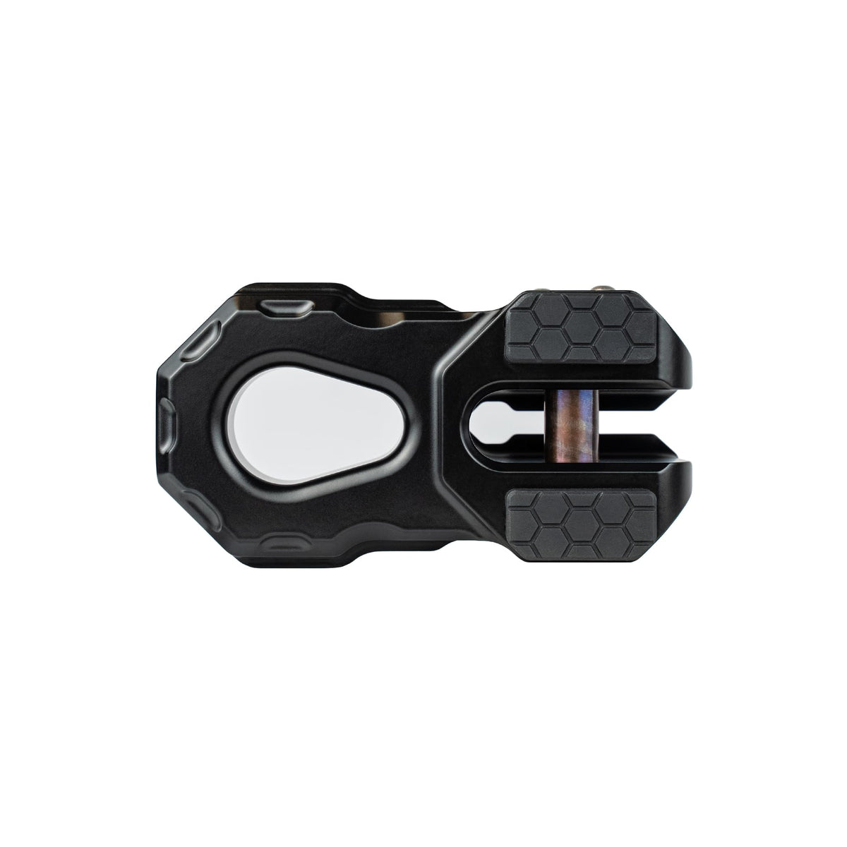 Agency 6 Billet Winch Shackle - Lightweight Aluminum Winch Attachment for Synthetic Line - 19,000 Pound Load Limit - Made in The USA with US Certified Materials - Black