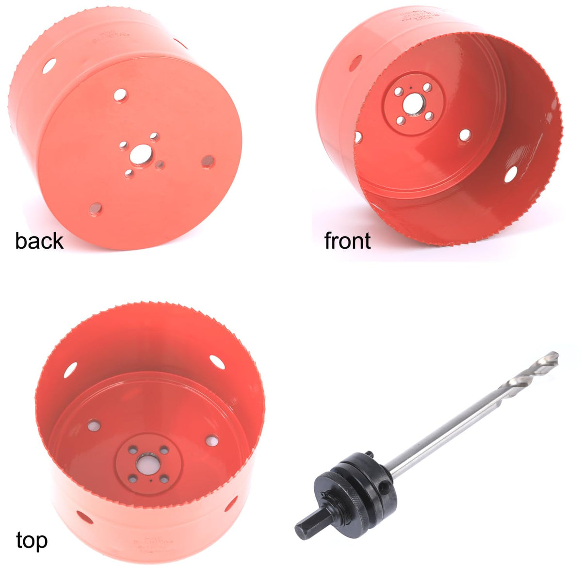JIECHENG 4-1/4 Inch Deep Hole Saw 6-1/2 Inch Diameter for Cutting Thick Wood, Profiles, Closed Profiles, and Large Corrugated Pipes