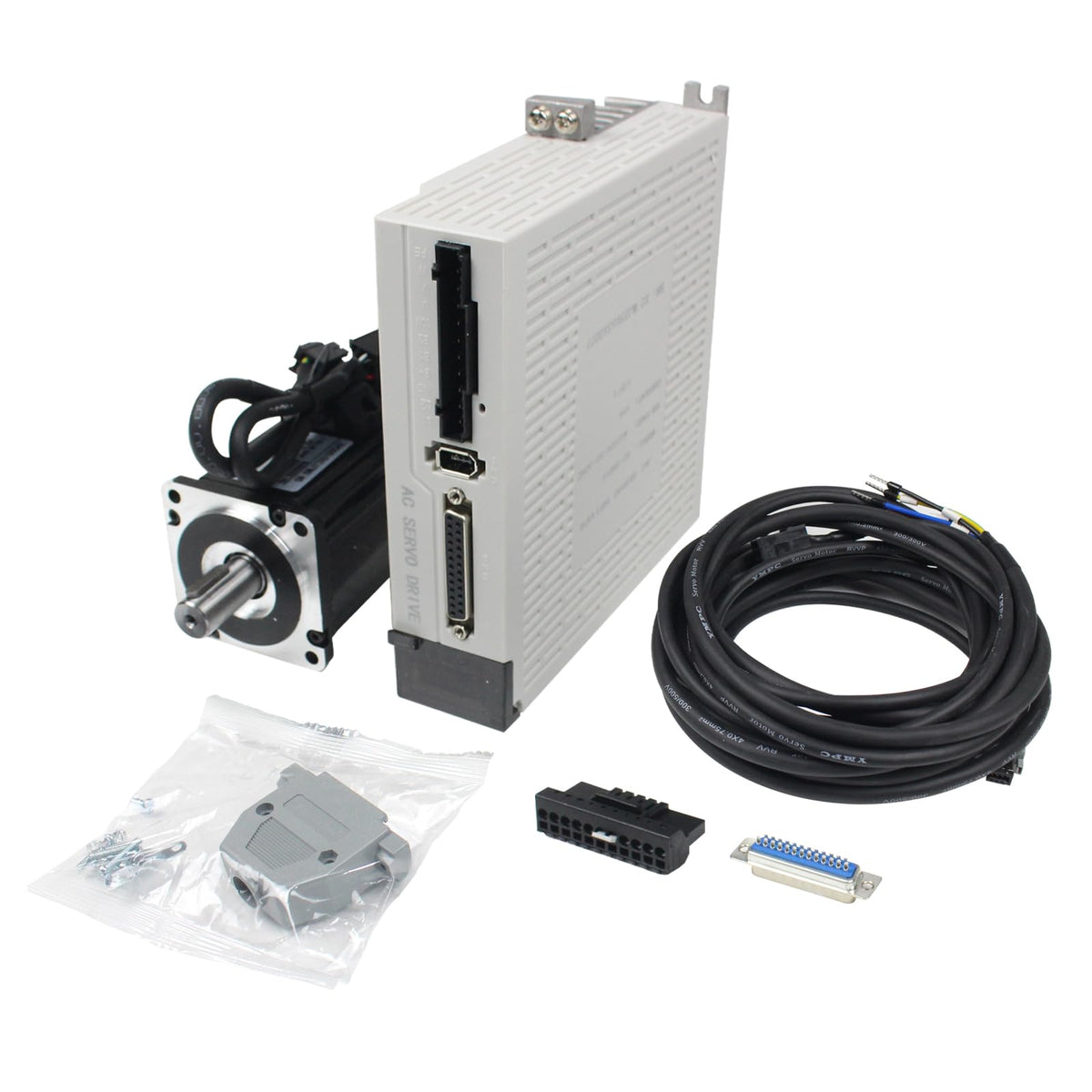 RATTMMOTOR YPMC-400W 110V Servo Motor Kit with Servo Motor Driver CNC Controller Kit for CNC Engraver Milling Machine/Robot (With Brake)