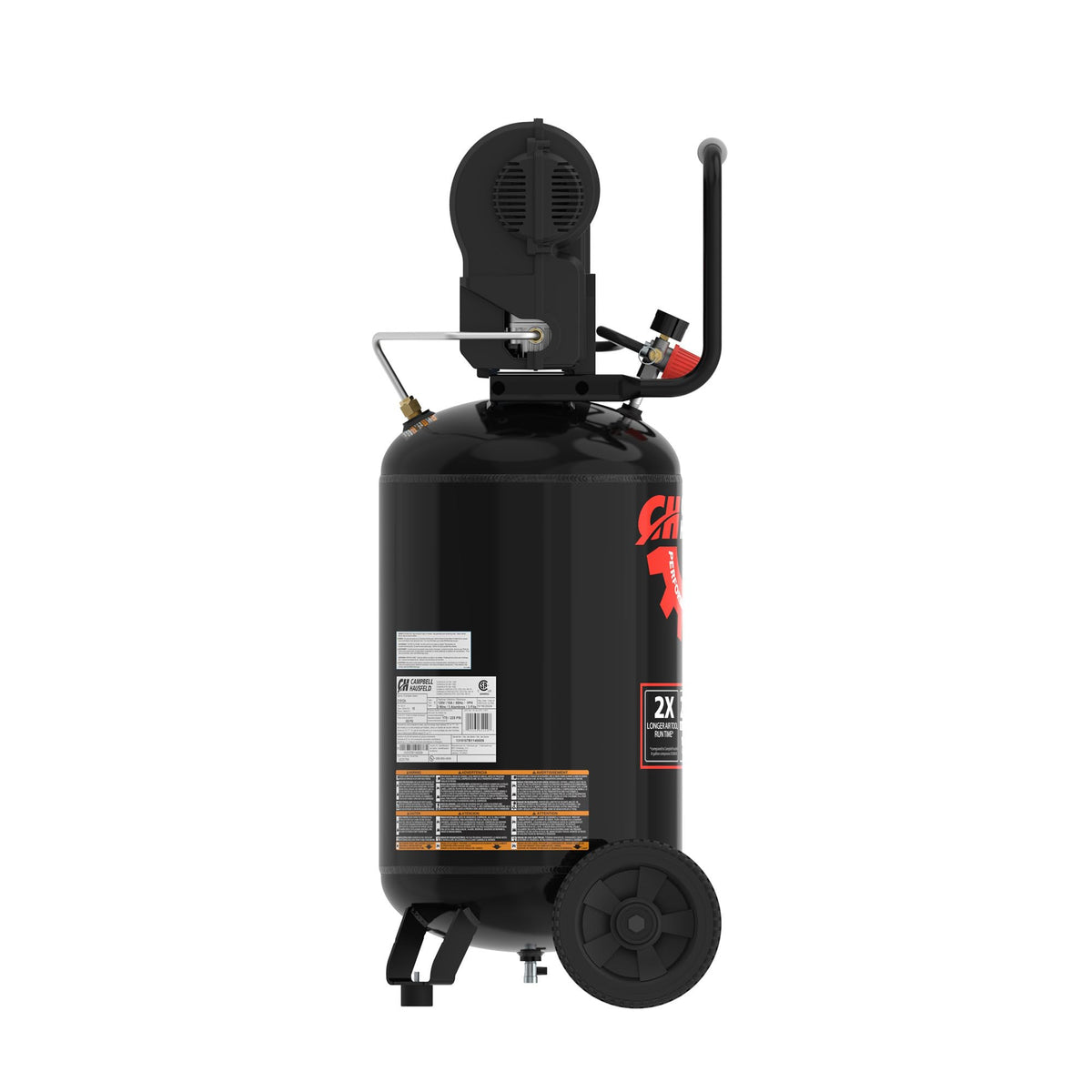 Campbell Hausfeld 15 Gallon Vertical Air Compressor, 225 PSI, Oil‑Free
