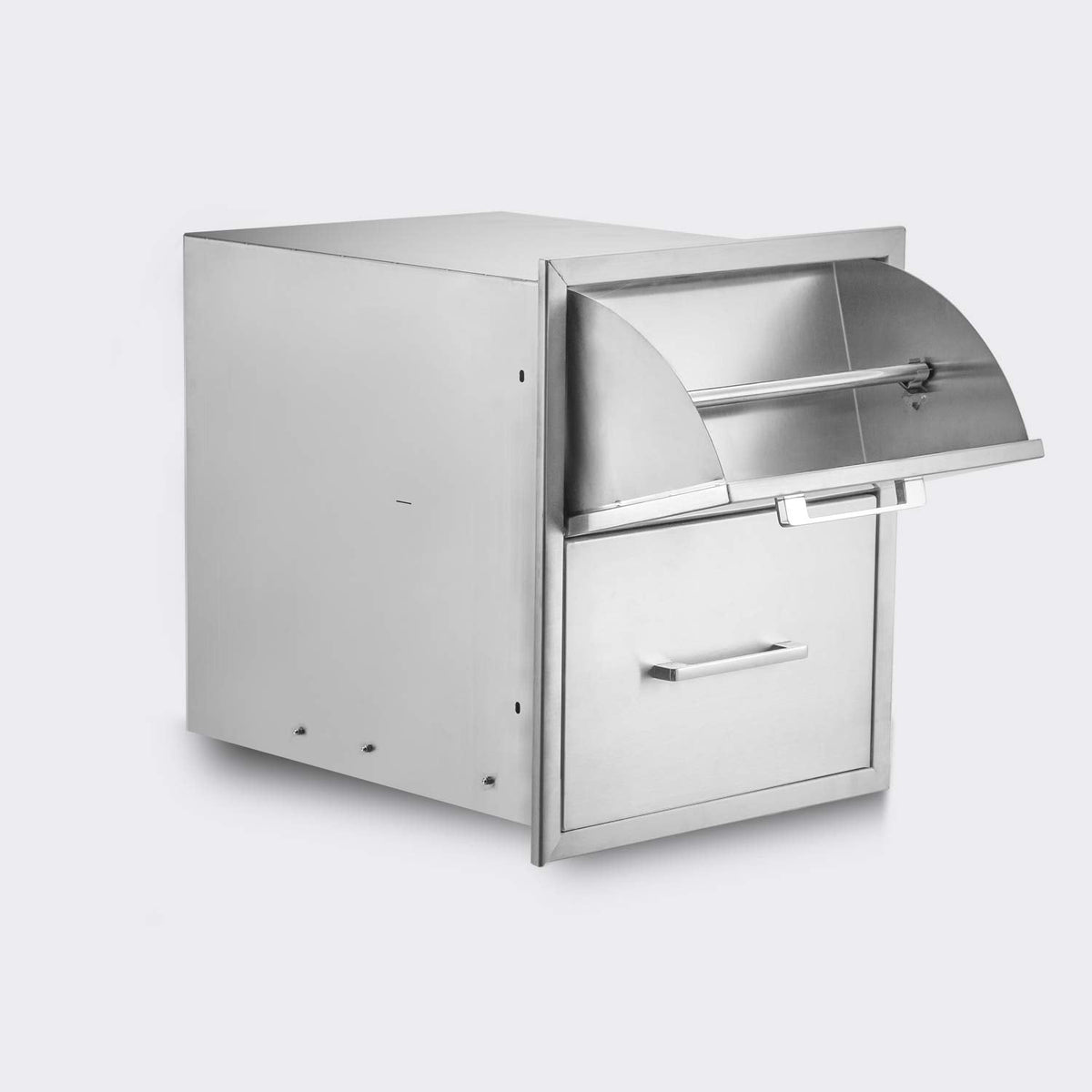 yuxiangBBQ Stainless Steel Paper Towel Holder Double Drawer 17W21H21D Works with Your Grilling or Prep Zones for Easy & Quick Cleanup