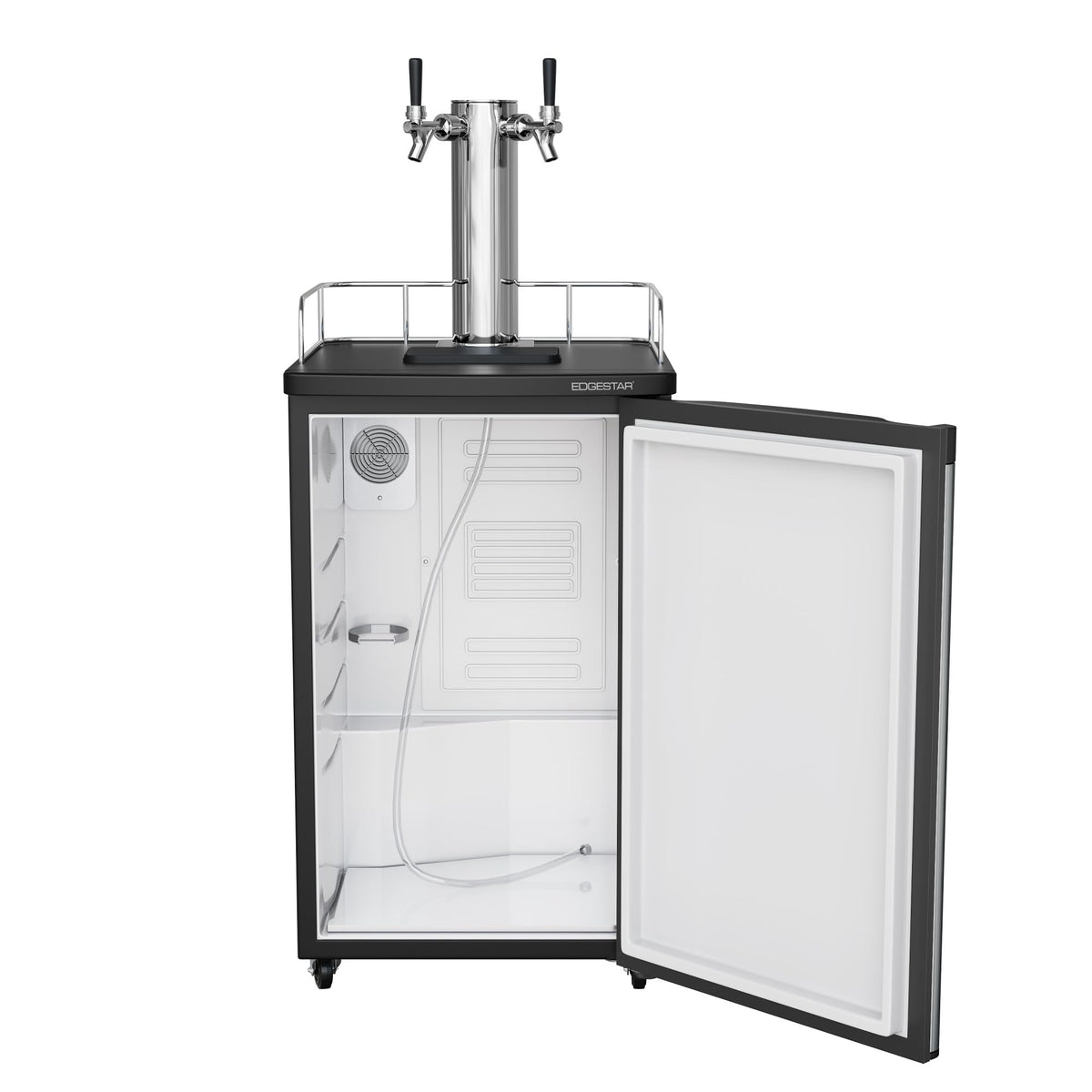 EdgeStar KC2000SSTWIN Full Size Stainless Steel Dual Tap Kegerator & Draft Beer Dispenser - Stainless Steel