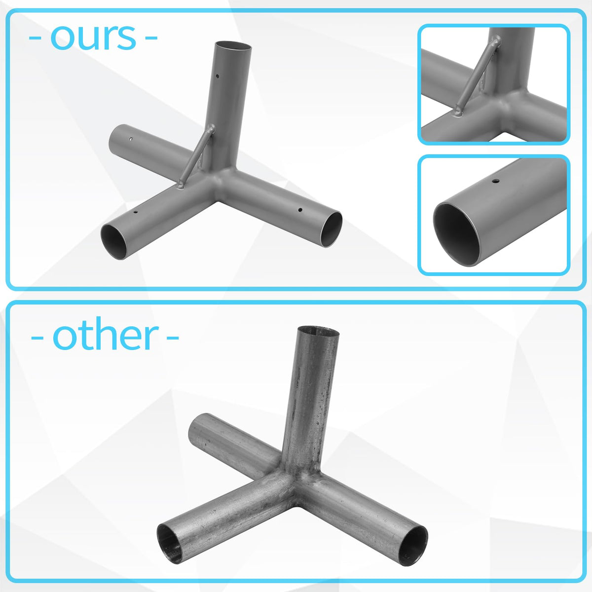 ICITYWALL 6 Leg Carport Kits，Low Peak Canopy Fitting Kit with 1-3/8" ID, Galvanized Steel Carport Connectors, shed Frame kit DIY Project