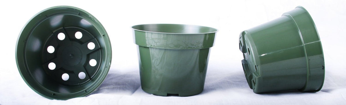 Seed Kingdom 30 New 4 Inch Plastic Nursery Pots - Azalea Style ~ Pots are 4 Inch Round at The Top and 2.8 Inch Deep. Color: Green