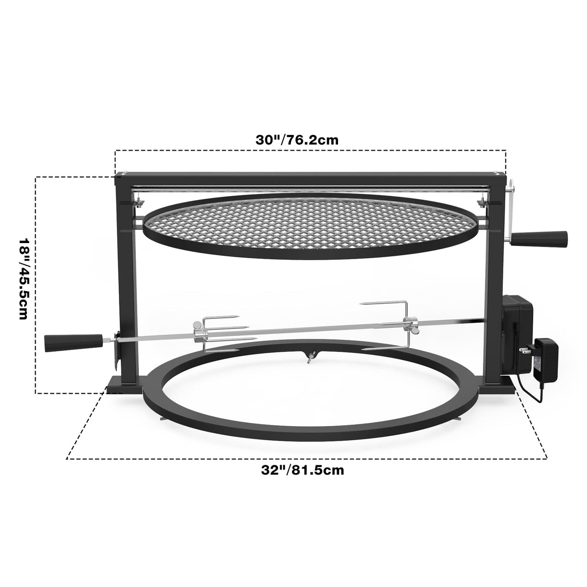 Onlyfire Santa-Maria Style Rotisserie Rotating System for Solo Stove Yukon 27" Smokeless Fire Pit