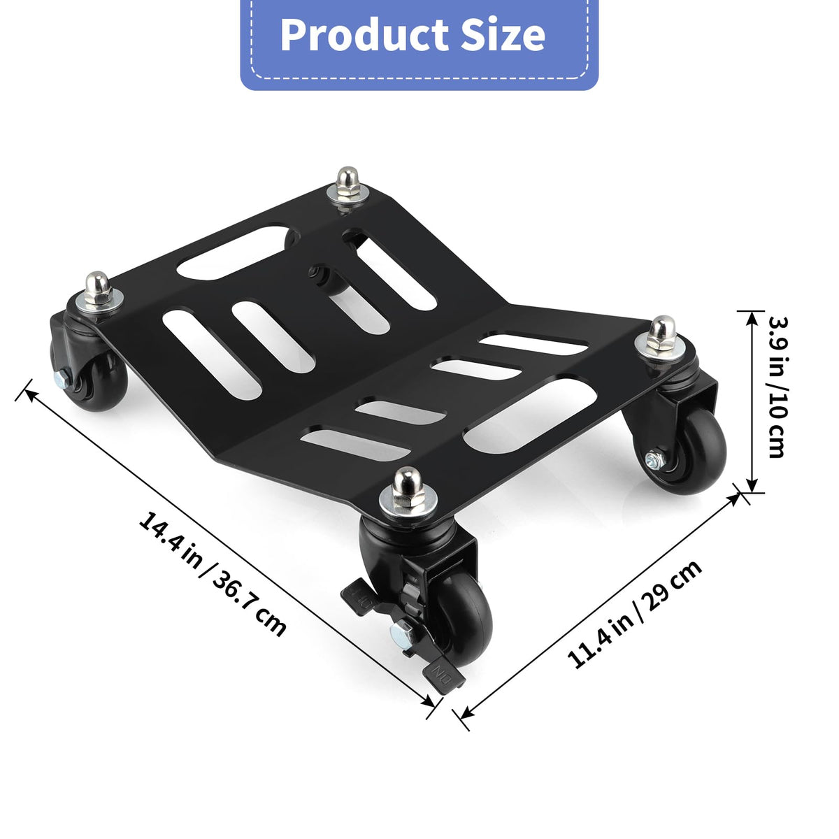 MOLIGOU Car Wheel Dolly Set of 4, 6600 Lbs/ 3T Car Moving Cart with Brakes, Heavy Duty Vehicle Dolly for Moving Cars, Trucks, Trailers