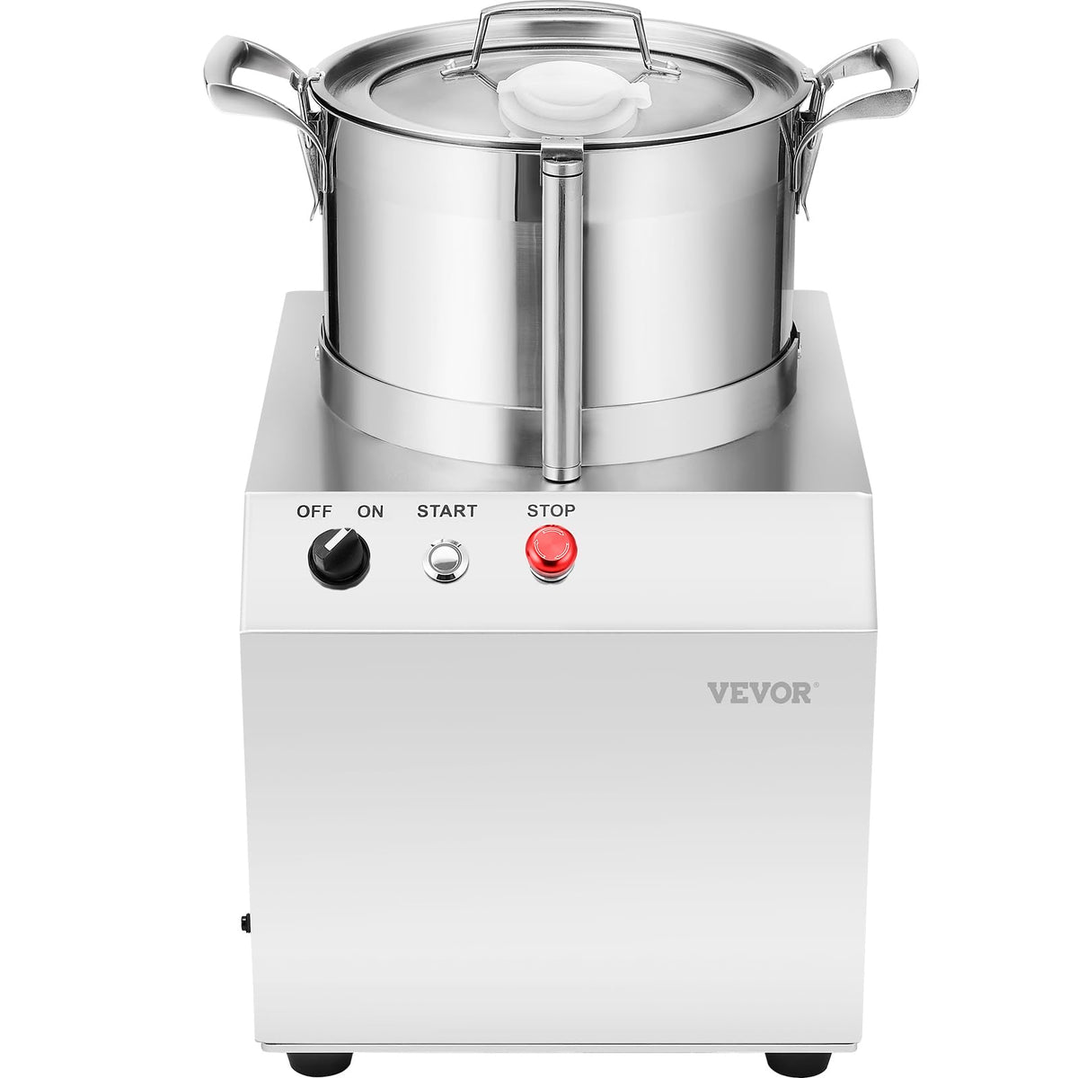 VEVOR Food Processor & Vegetable Chopper, 6.3 Quart Food-Grade Kitchen Chopper, Includes 2 Spare Stainless Steel S-Curve Blades, Commercial Food Processor for Chopping Vegetable, Fruit, Peanut & Meat
