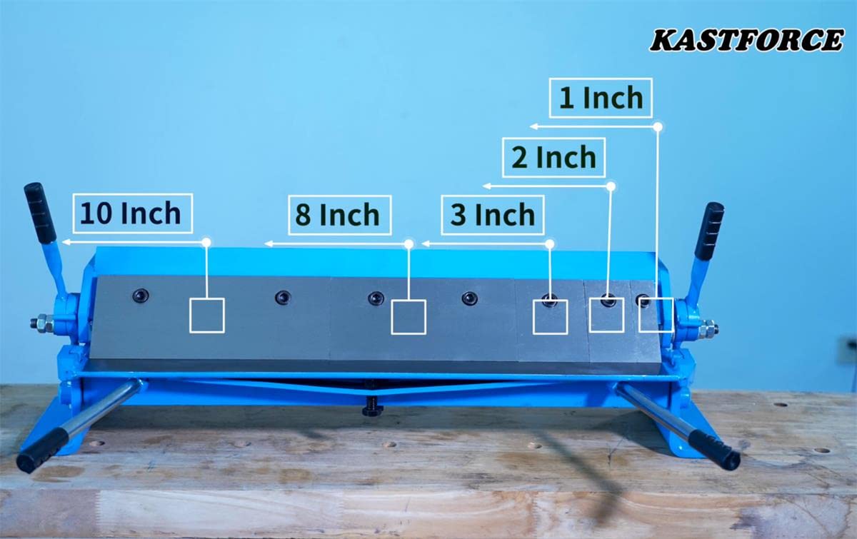 KASTFORCE KF5006 Box and Pan Brake Sheet Metal Folder Bending Brake Metal Forming Machine Max Capacity 24 Inch (610mm) 20 Ga (1.0mm) with 5 Fingers 0-135 deg