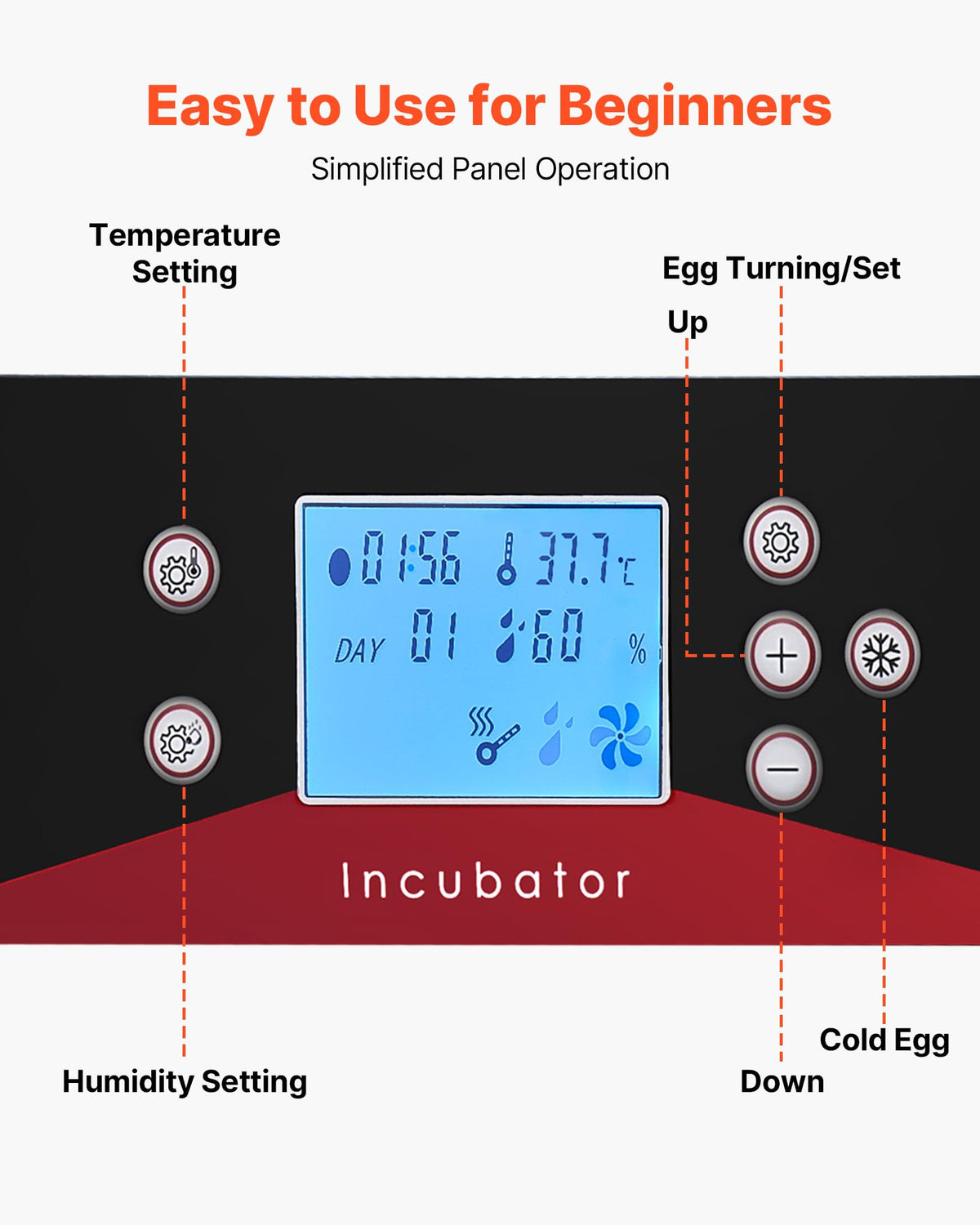 VEVOR 400 Egg Incubator, Poultry Incubator Cabinet with Automatic Eggs Turning, Temperature & Humidity Control, Heating & Cooling Egg Hatcher, Commercial Incubators for Hatching Chicks Ducks Goose