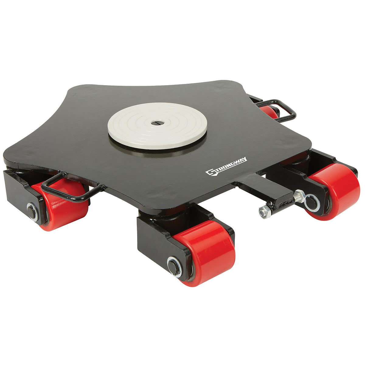 Strongway Omni-Directional Machinery Mover with 360 Degree Rotation, 8800 Lb Capacity, 5 Polyurethane Rollers, 23.2 in. x 21.2 in. x 4.3 in., Thickened Steel Plate, for Shops, Warehouses and Factories