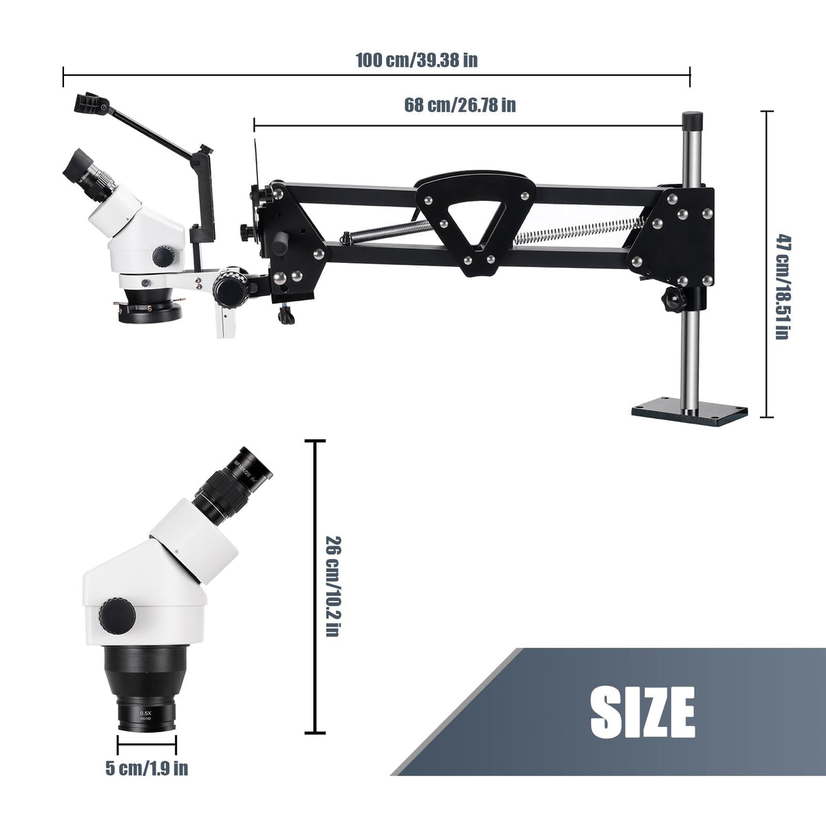 ZQ-1X Jewelry Microscope with 5in Ball Vise