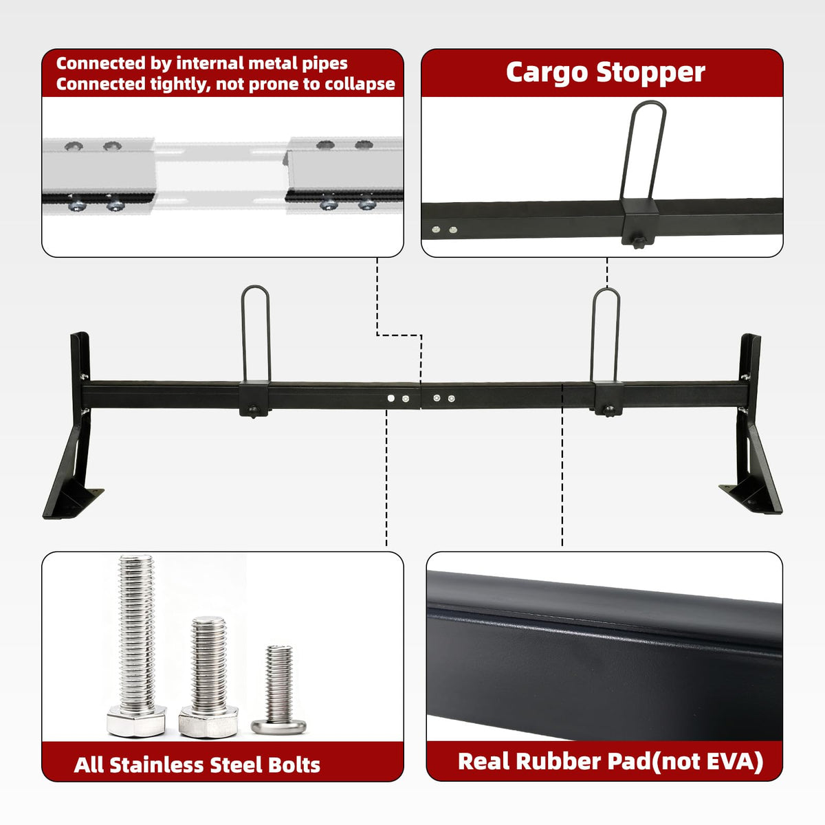 No Drilling Required Van Ladder Rack,Van Roof Rack with Cargo Stoppers,Compatible with Ford Transit150/250/350/Connect,2011-2025 Nissan NV 1500 2500 3500