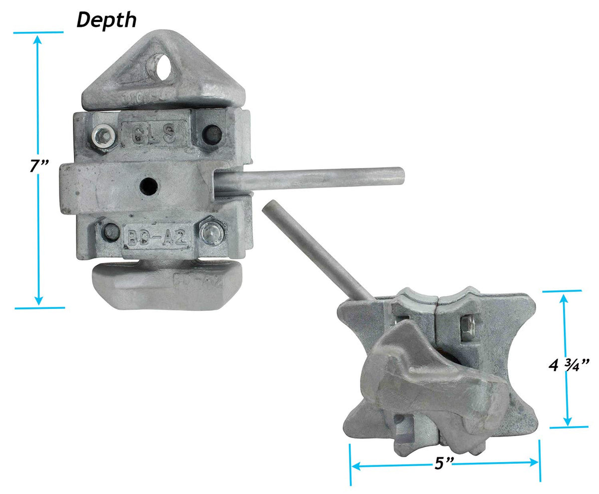 Mytee Products (8 Pack) Sea Rail Shipping Container Manual Twist Lock Left-Right Handlocking Casting Steel - No Lever Required