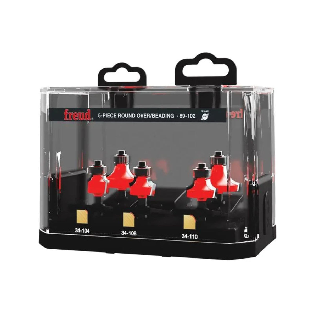 Freud 89-102: 5 Piece Round Over/Beading Bit Set (1/4" Shank)