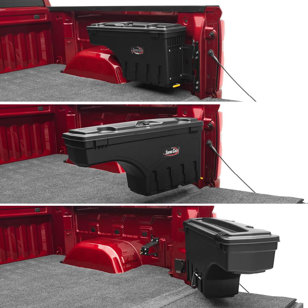 UnderCover SwingCase Truck Bed Storage Box | SC203D | Fits 2015 - 2020 Ford F-150 Drivers Side, Black