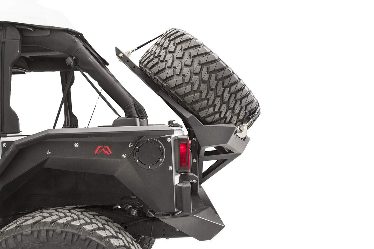 Fab Fours JK2070-1 07-17 Jeep Jk Slant Back Tire Carrier for The Y1261T