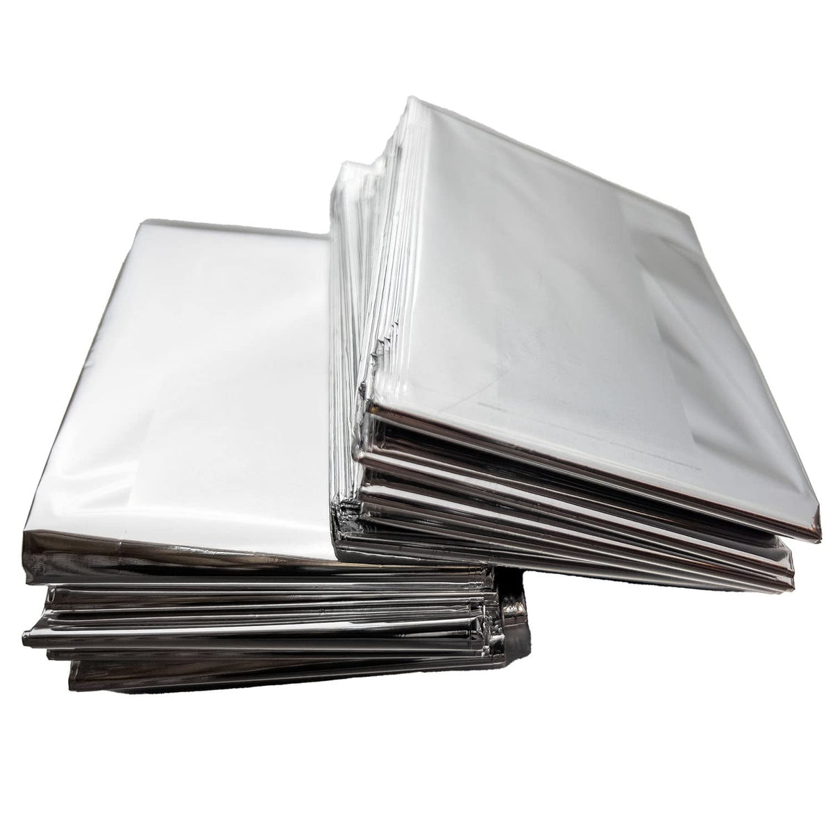 NOVAMEDIC Emergency Mylar Foil Thermal Blankets - Pack of 200, 84"x52", Individually Wrapped, Waterproof Survival Blanket for Camping, Outdoors, First Aid Kit & Travel, Lightweight & Compact, Silver