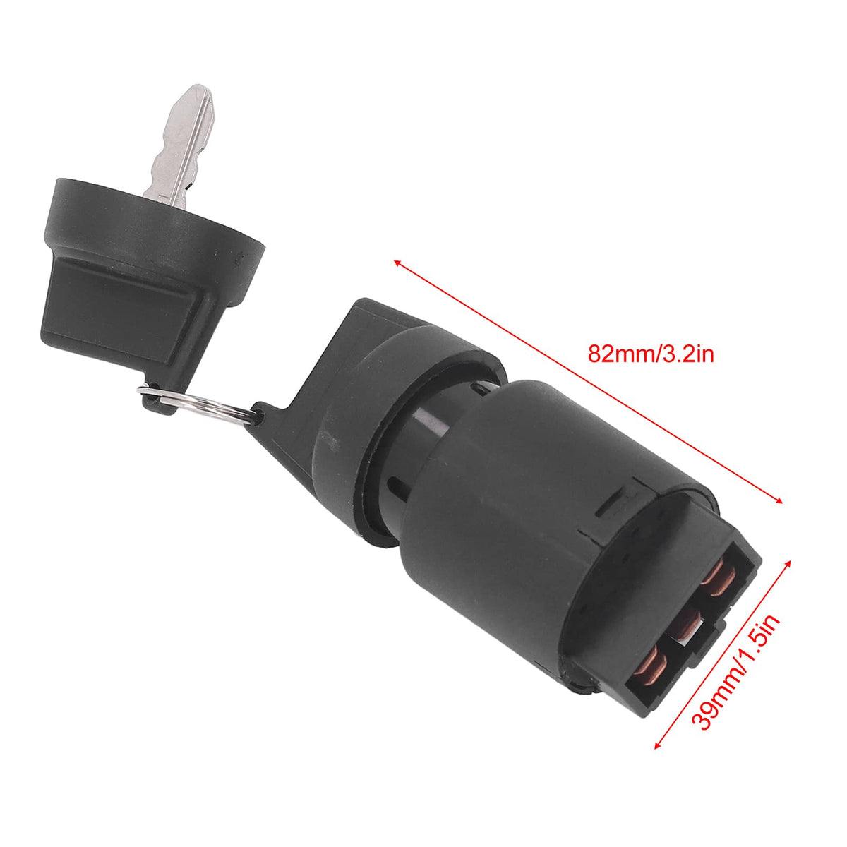 Hapivida Ignition Starter Switch, 2 Keys ABS Key Switch with Lock