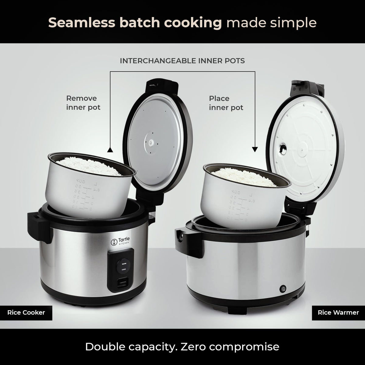 Dual-unit commercial rice cooker bundle