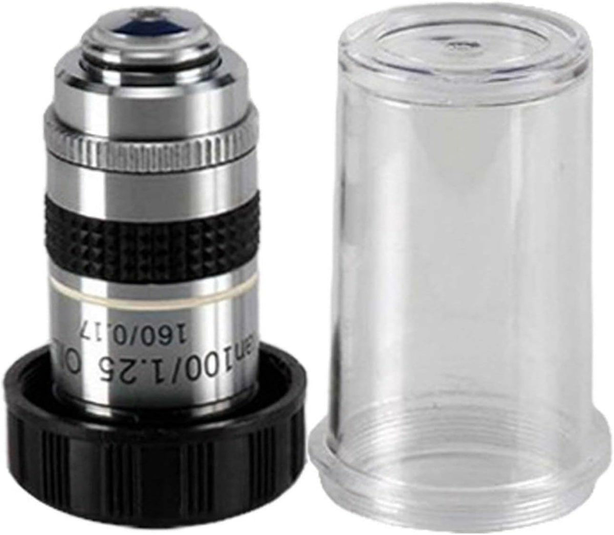 AmScope PA100X-IRIS 100xS (Spring, Oil) Darkfield Objective with Internal Iris, Plan Achromatic, 20mm DIN/JIS Mounting Standard
