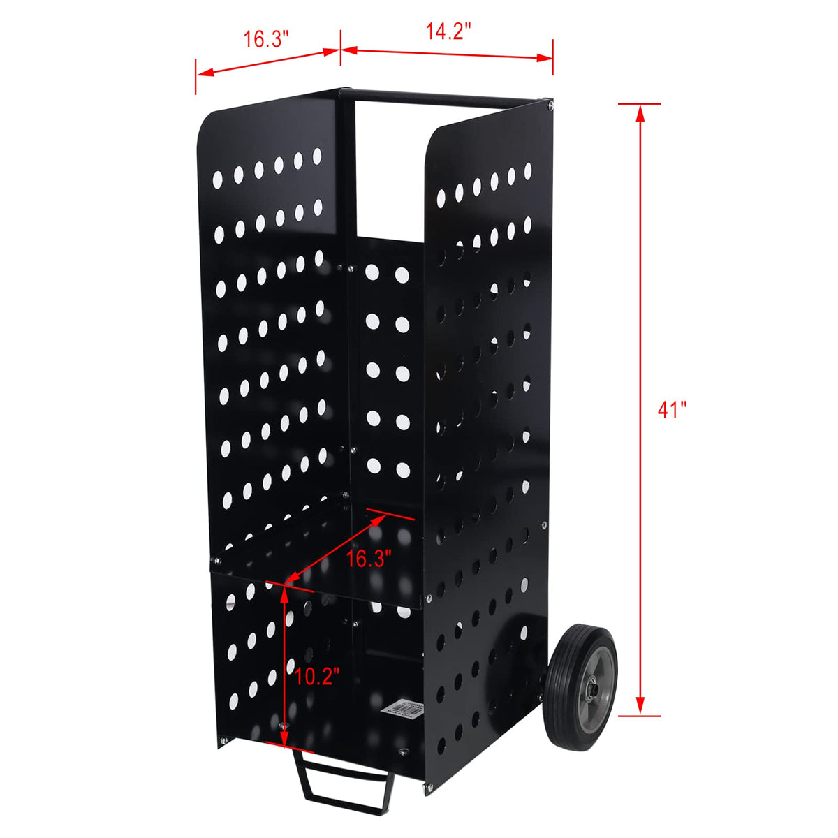 Metal Firewood Cart with Rolling Whee,l Heavy Duty 200lbs Load Capacity Outdoor Rolling Cart Dolly Storage Holder, Rolling Wood Hauler for Firewood Indoor Outdoor Wood Rack Storage Mover Black