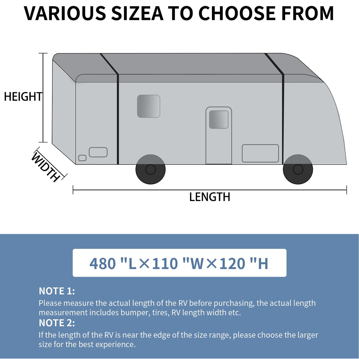 MuRealy Upgraded 37-40 ft RV Covers, Extra-Thick Camper Cover, 2025 New Travel Trailer RV Cover, Tearproof Waterproof Windproof Anti-UV