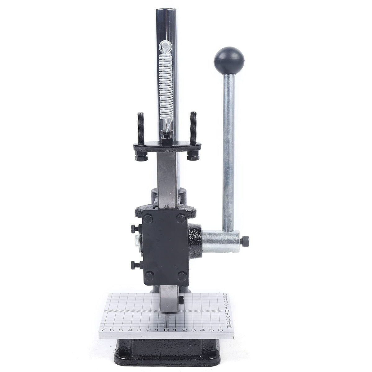 Leather Hole Puncher, DIY Leather Imprinting Machine with PP Plate and Aluminum Plate, Manual Press Puncher Embossing Stamping Tools Pressure Bronzing Kits for Punching, Pronging, Stamping Process
