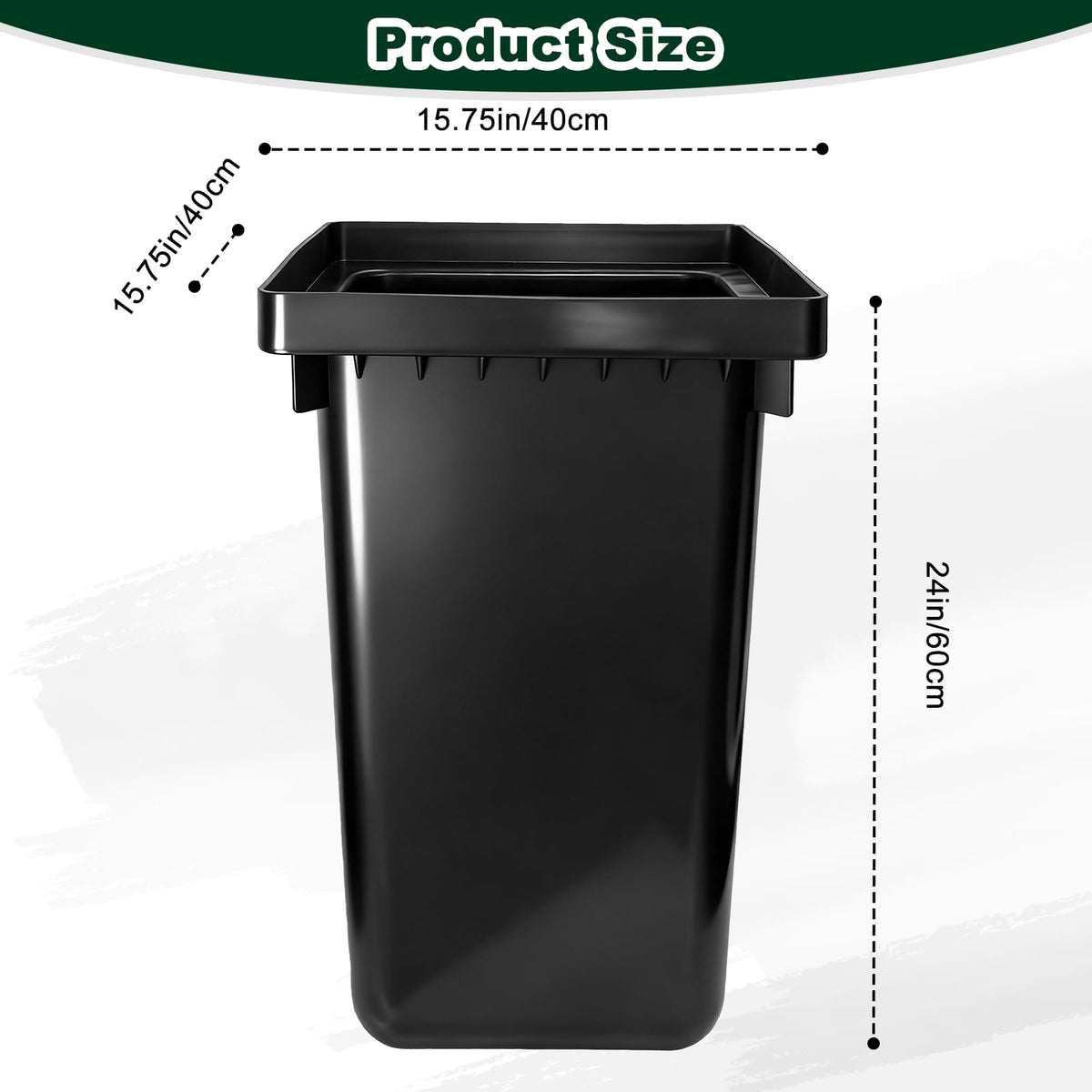 24Inch Catch Basin with Grate, Square Extra Large Yard Drainage Catch Basin for Drainage with Debris Basket, No Pre-Drilled Holes for Patios, Downspout, Municipal Pipeline
