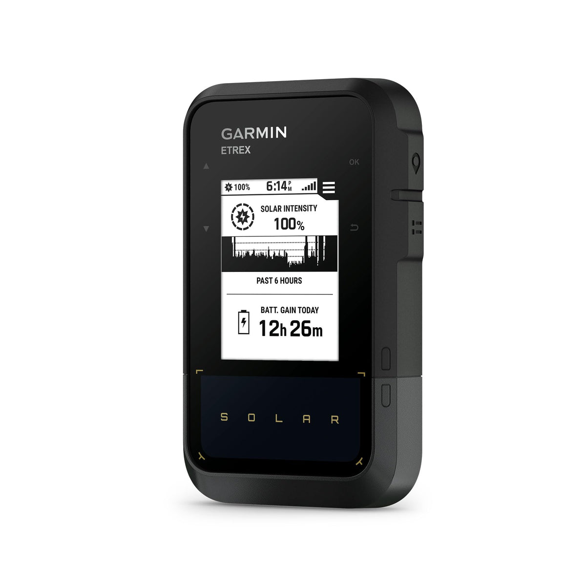 Garmin eTrex® Solar, GPS Handheld Navigator, Unlimited Battery Life, Water Resistant