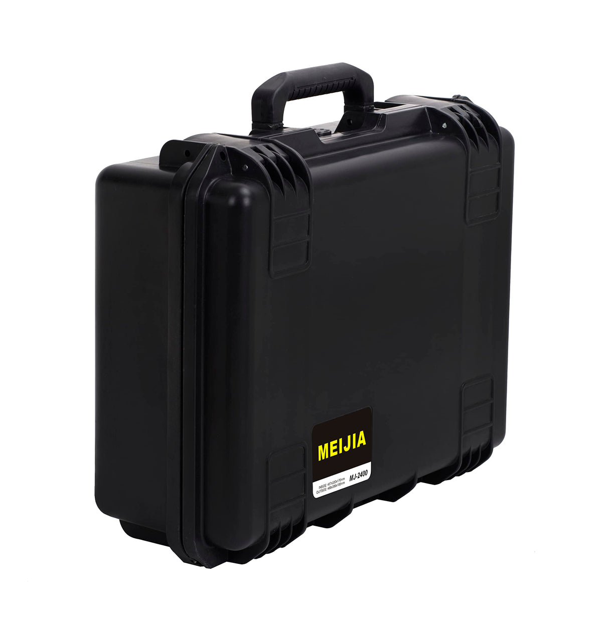 MEIJIA Premium Waterproof Hard Compact Camera Case with customizable fit foam,Full Protection with Light&Convenient Design,19.3"x15.25"x7.3".,Elegant Black