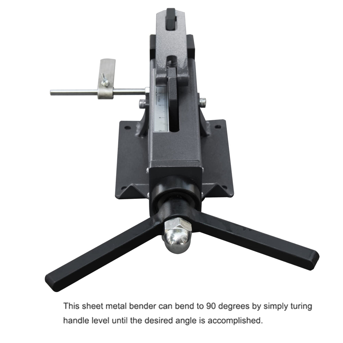 KAKA INDUSTRIAL Manual Steel Bending Brake, 4-Inch Capacity 2.5-Ton Press, 90-Degree Bender FB-4 for 3/16" Steel and 3/8" Aluminum, Bench-Top Mountable