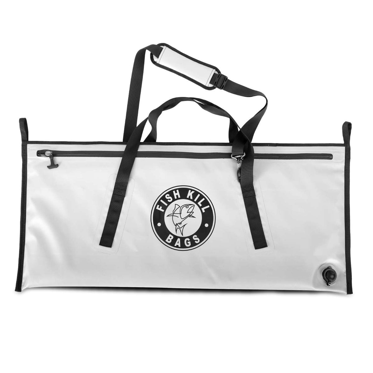 Flat PVC Tarpaulin Insulated Fish Cooler Kill Bag - Waterproof Fishing Cooler Bag with Easy Grip Carry Handles - Portable Soft Cooler - 3 Sizes