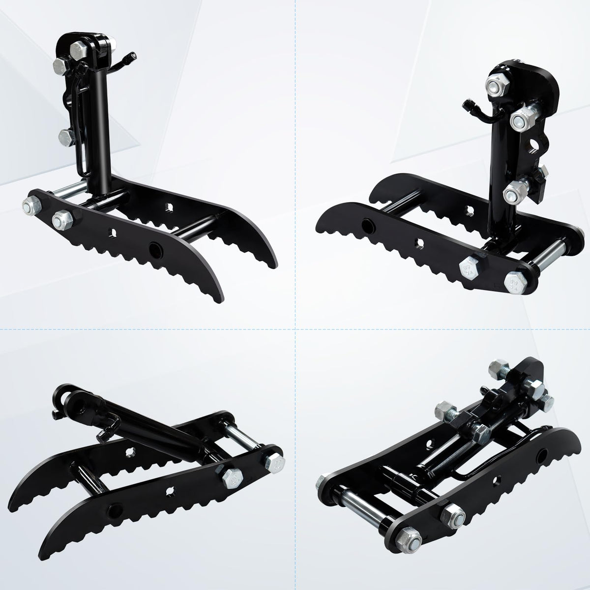 DANWIWEE Hydraulic Thumb Clip for Mini Excavators, with 2*M14 Hoses and Screws, Small Digger Attachments fit Most of up to 2 tons
