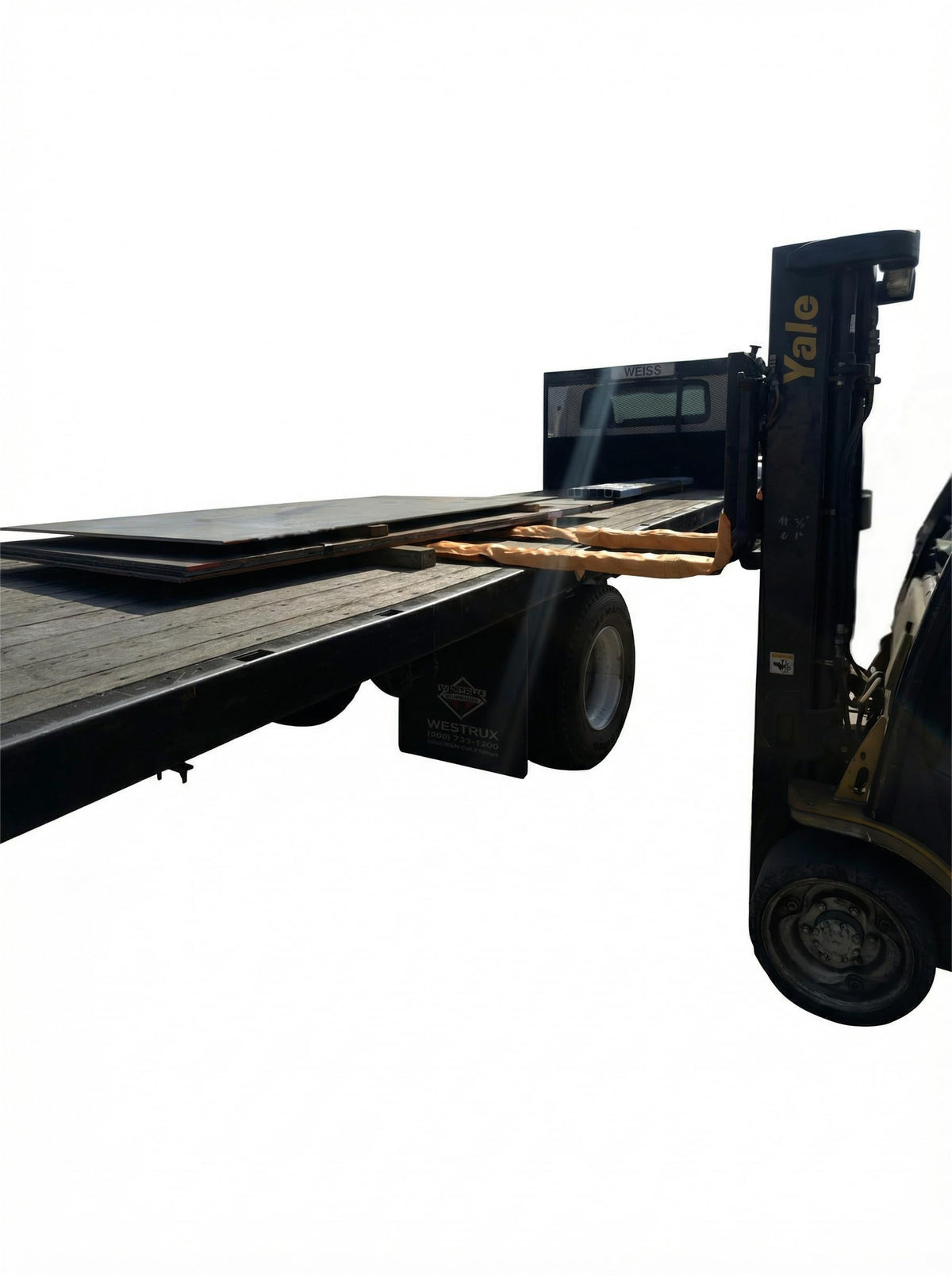 "Fork Tender" Forklift Fork Covers for Delicate Load Handling, Heavy Duty Hi Vis Nylon Protective Sleeve, Fits Forks 3"-6" Wide (36"-42" Long Forks)