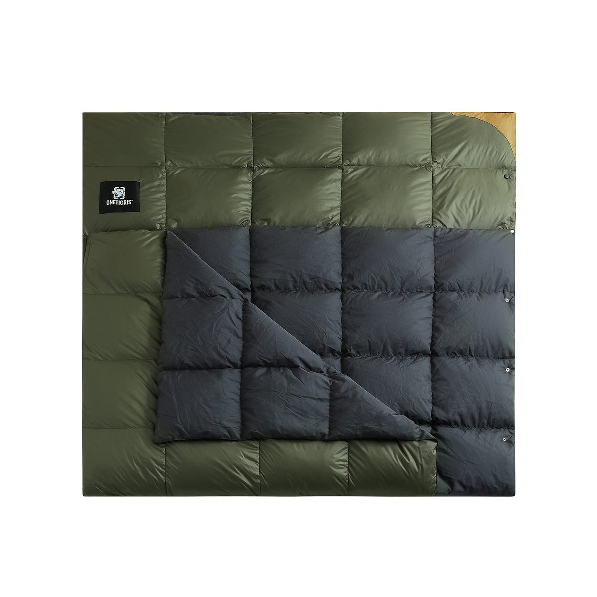 ONETIGRIS Down Camping Blanket 2 Person -Warm, Lightweight, Packable, Puffy Outdoor Travelling Blanket for Cold Weather Backpacking Hiking Stadium Gardening Beach Picnic Quilt