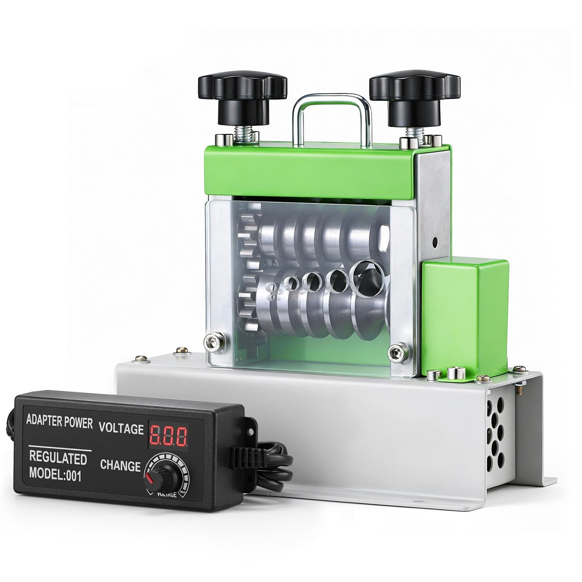 EASYWOX Electric Wire Stripping Machine, 0.06''-0.67'' Automatic Wire Stripper Machine with 6 Channels 5 Blades, Electric Cable Stripper Machine with 35 W All-Copper Motor for Leftover Cable Recycle