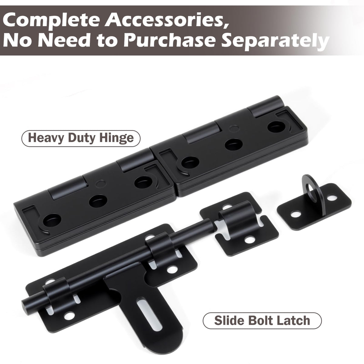 Outdoor Deck Fence Gate Kit, 48" W x 32" H Heavy Duty Metal Gate with Self-Closing Hinge & Lockable Latch, Fits Standard 36''H Deck, Weatherproof, Rust-Resistant, Used for Patio, Yard, Porch, Stairs