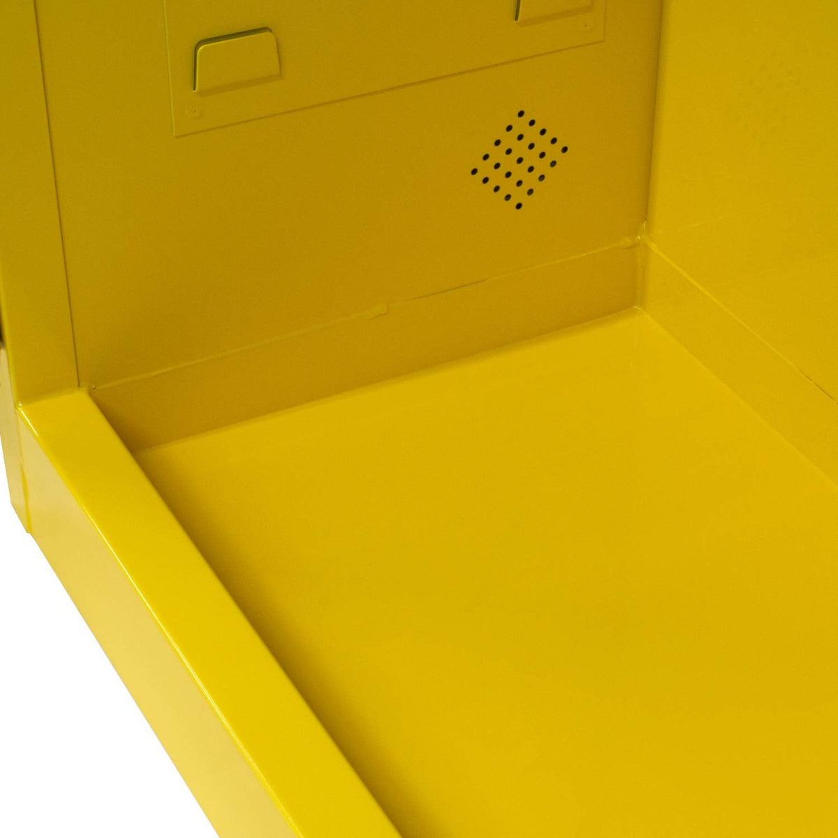 Jamco 12 Gallon Under Counter Flammable Safety Cabinet, Steel Flammable Storage Cabinet with Lockable Manual Closing Doors, Non Forkliftable, 24-Inch x 22-Inch x 35-Inch, Yellow