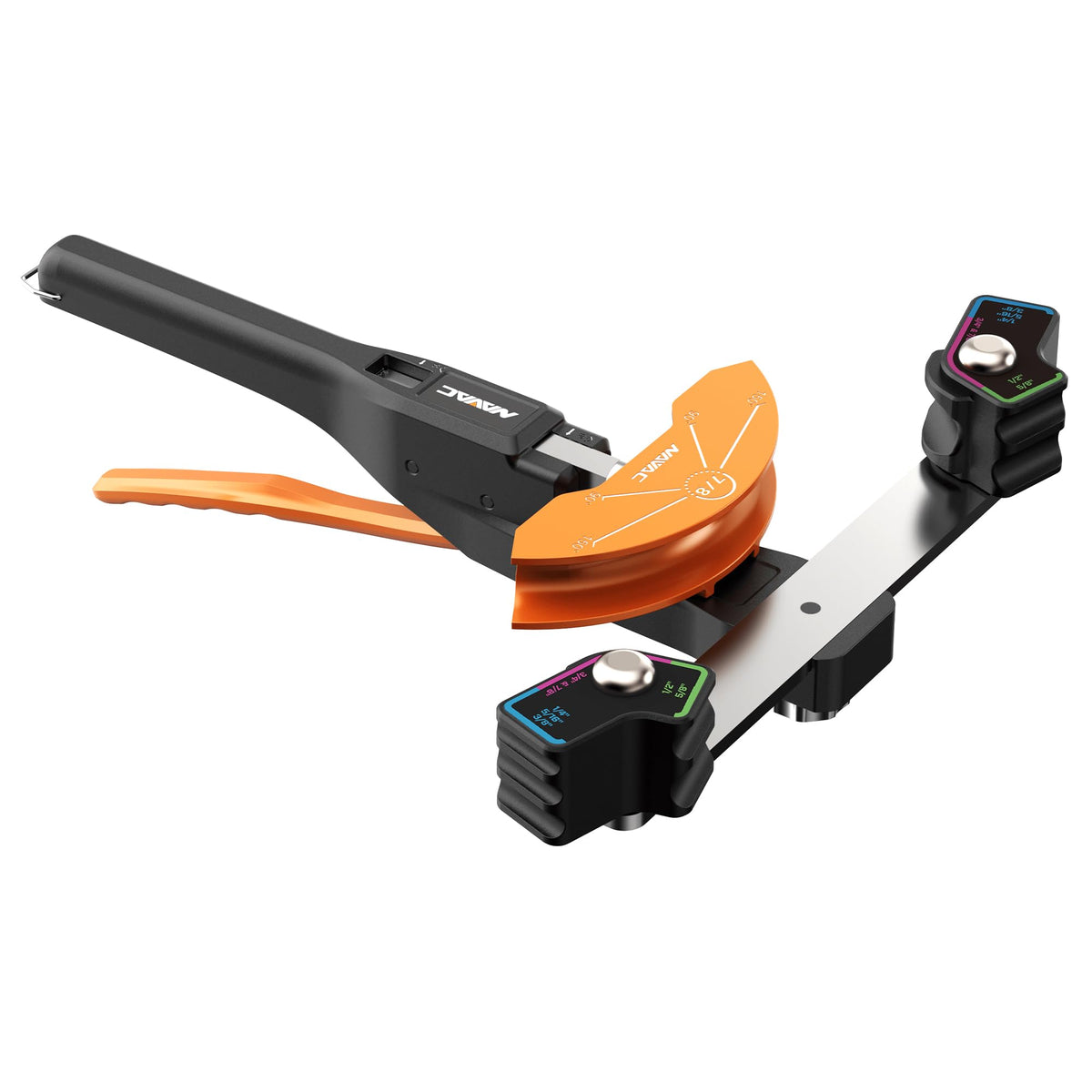 NAVAC NTB7 Ratcheting Tubing Bender for HVAC - Soft Copper Bender for Sizes 1/4, 5/16, 3/8, 1/2, 5/8, 3/4, 7/8 Inch OD
