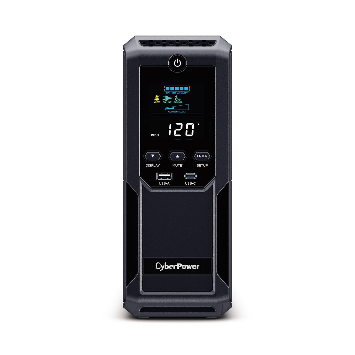 CyberPower BRG1500AVRLCD2 Intelligent LCD UPS Battery Backup and Surge Protector, 1500VA/900W, 12 Outlets 2 USB Ports, AVR, Mini-Tower, UL Certified, 5-Year Warranty