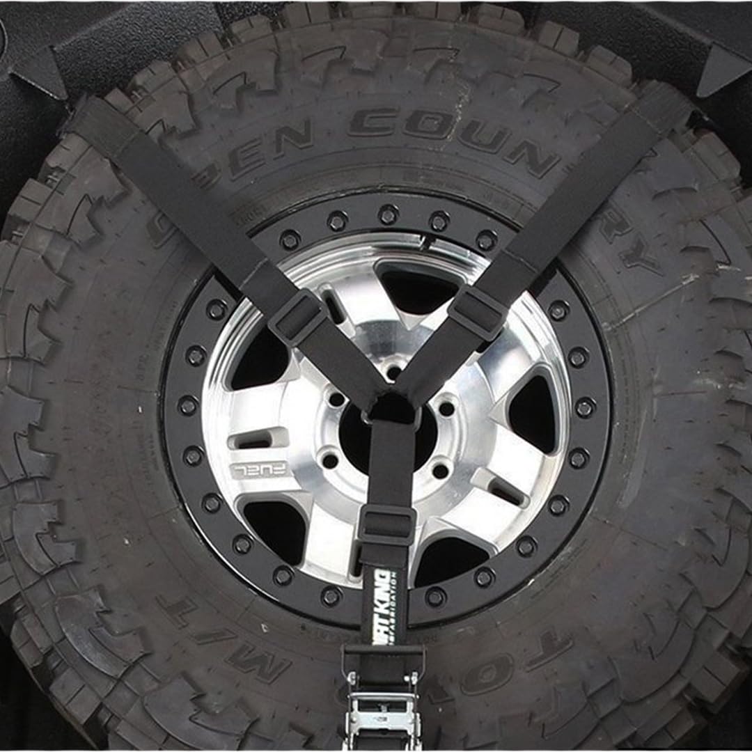3 Way Spare Tire Strap & Mounts | Flat Hooks