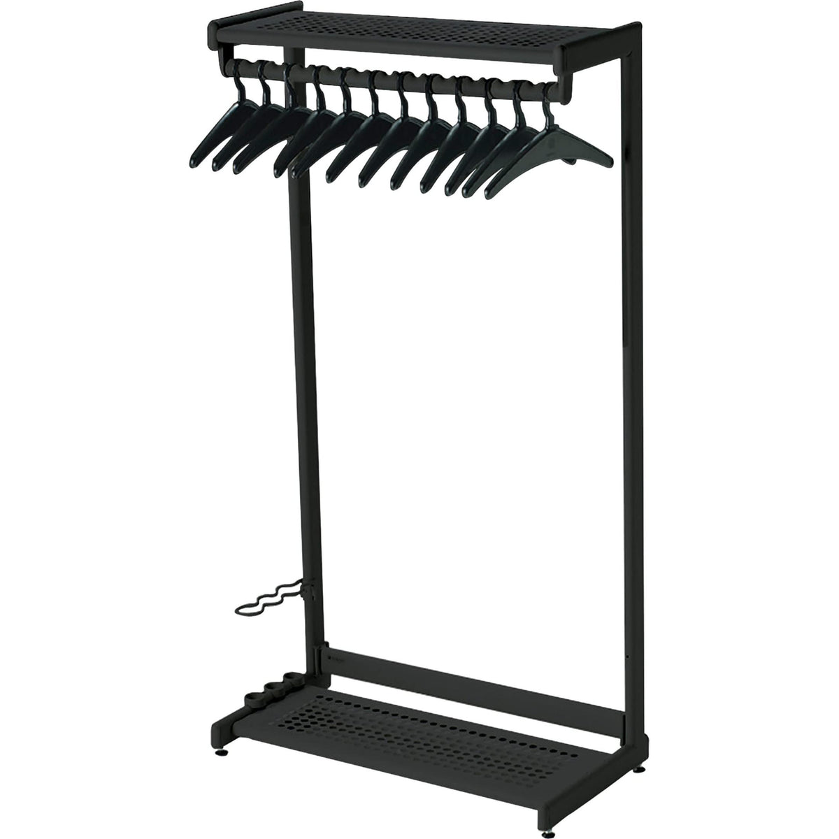 Quartet Two-Shelf Garment Rack, Freestanding, 36 Inch, Black, 12 Hangers Included (20225)